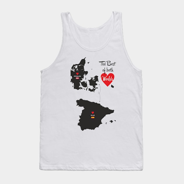 The Best of both Worlds - Denmark - Spain Tank Top by YooY Studio